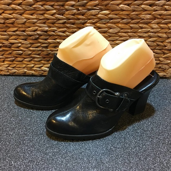 B.O.C. Black Clogs with Buckle Detail - Picture 2 of 8